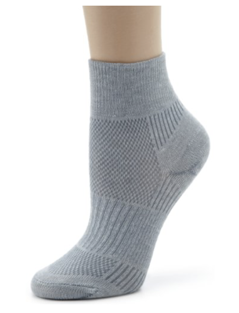 grey quarter high Wrightsock